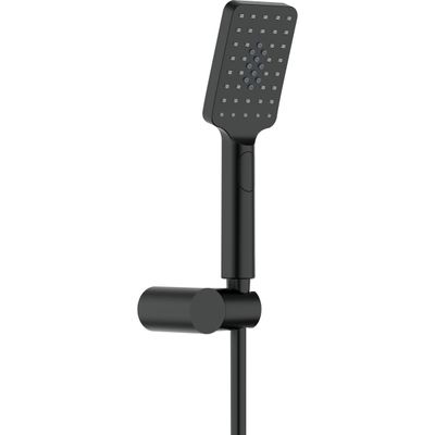 Wall-mounted Deante Alpinia support with hand shower and 1.50 m flexible in matte black