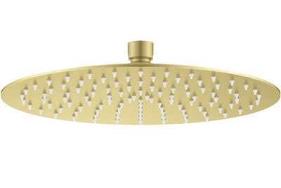 Round Shower Head Deante Cascada 250 in Brushed Gold PVD