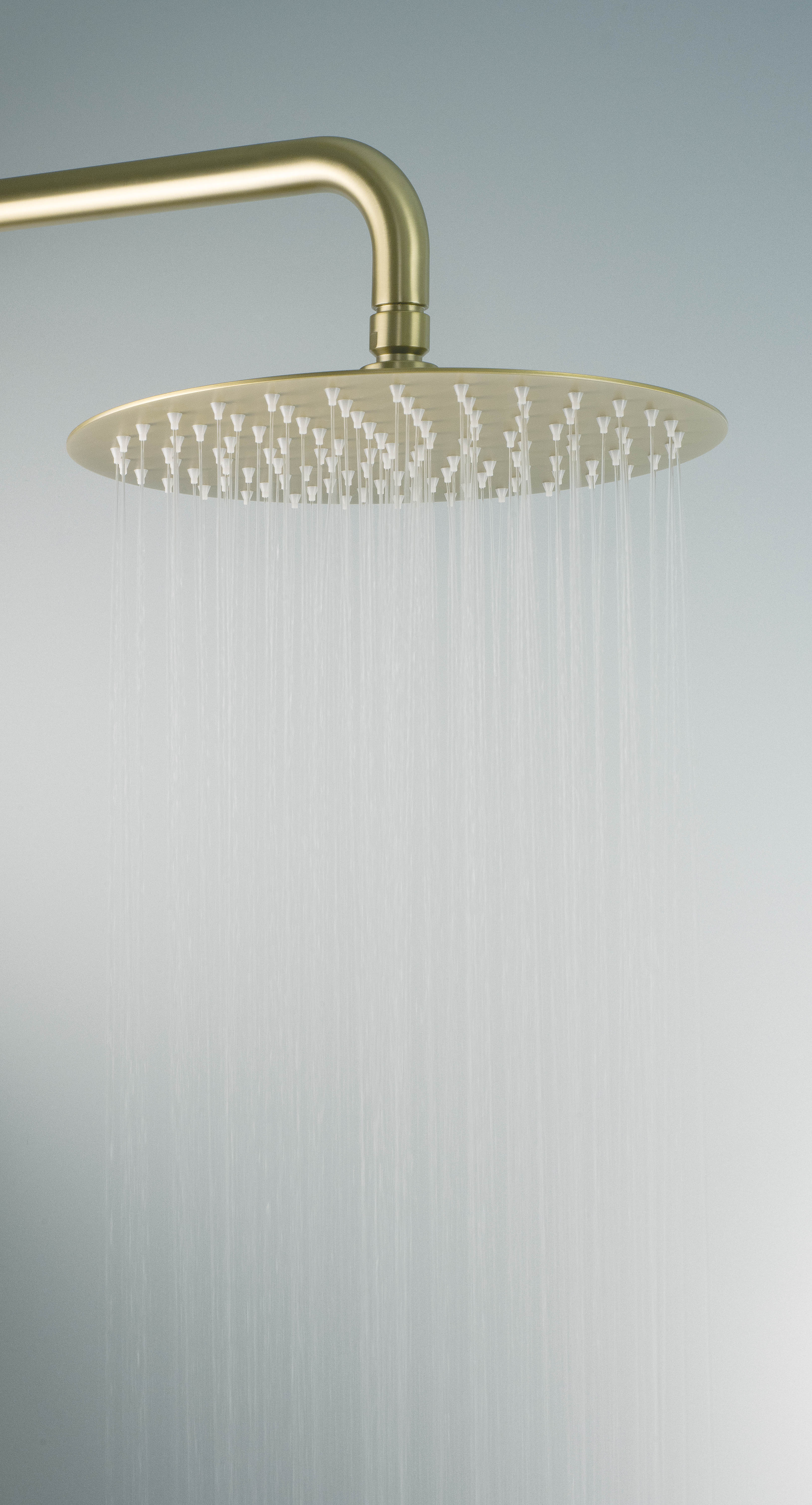 Colonne de douche Deante Arnika 250 avec mitigeur de douche en PVD or brossé et douchette à main 3 jets - vue 5