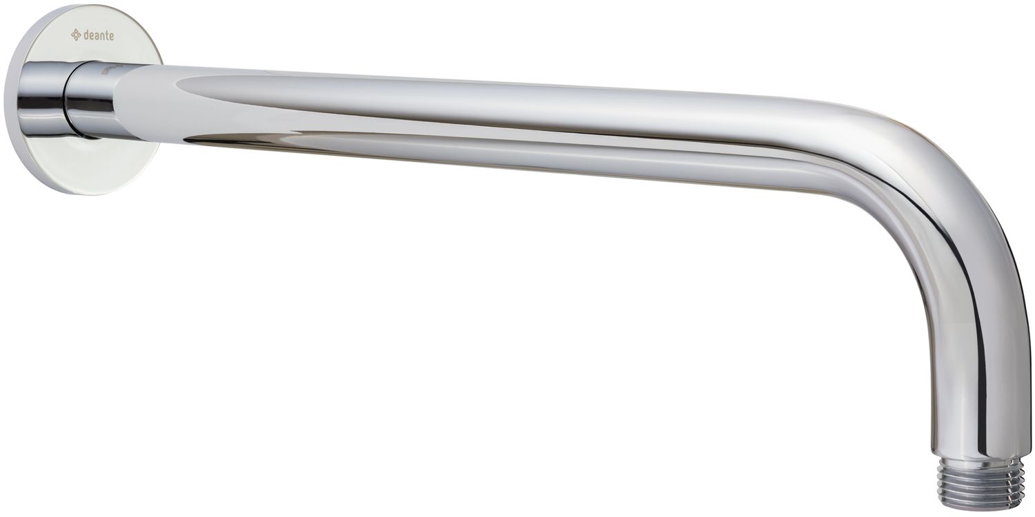Wall-mounted shower arm Deante Cascada 348 mm with round chrome rose
