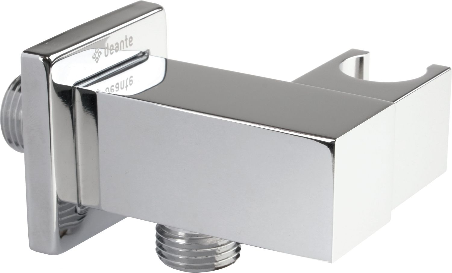 Deante Cascada Square Connection Elbow with Chrome Hand Shower Holder