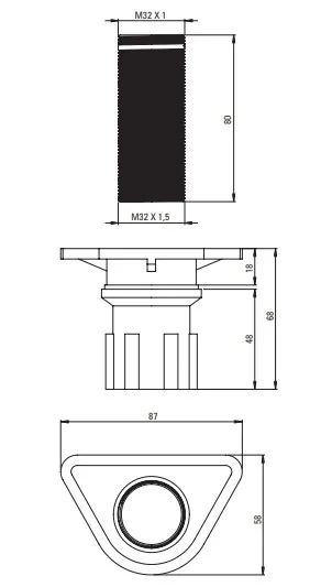 Mitigeur de lavabo rehaussé Deante Silia 265 sans bonde en titane — vue 4