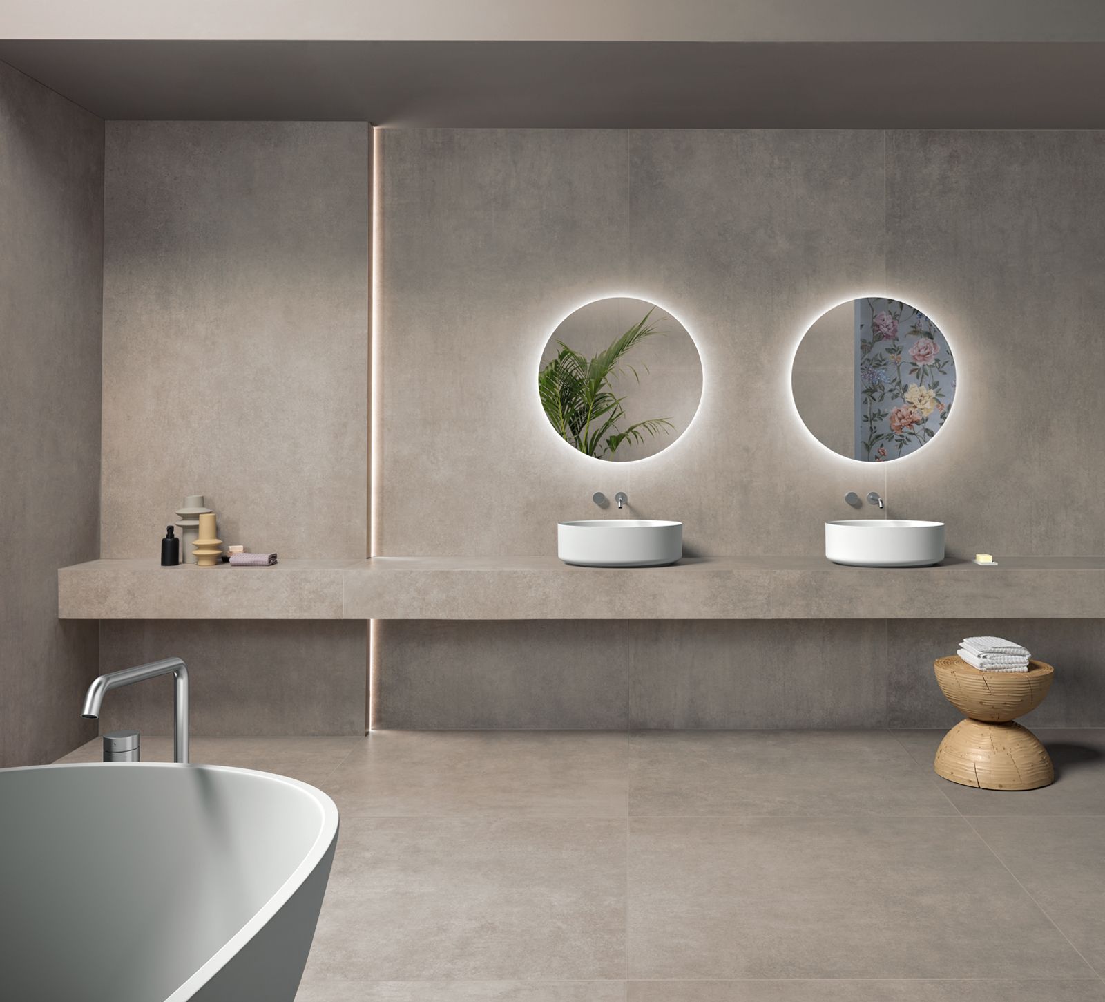 Grès cérame Apogeo grey mat 90 x 90 cm - Tagina