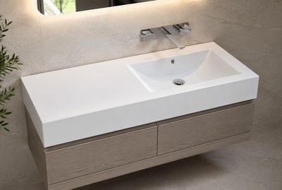 Spazio 100 cm Offset Basin Countertop