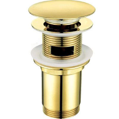 Bonde de lavabo Deante click-clac en doré poli Deante click-clac lavabo bonde en laiton doré poli, 68mm de diamètre, 123mm de hauteur.