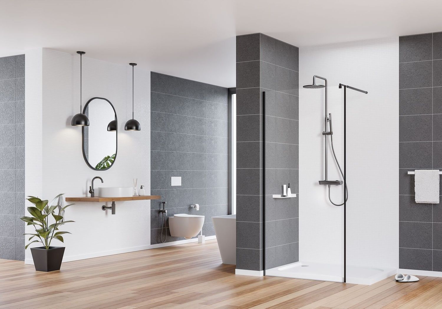 Siphon de lavabo Deante rond en titane