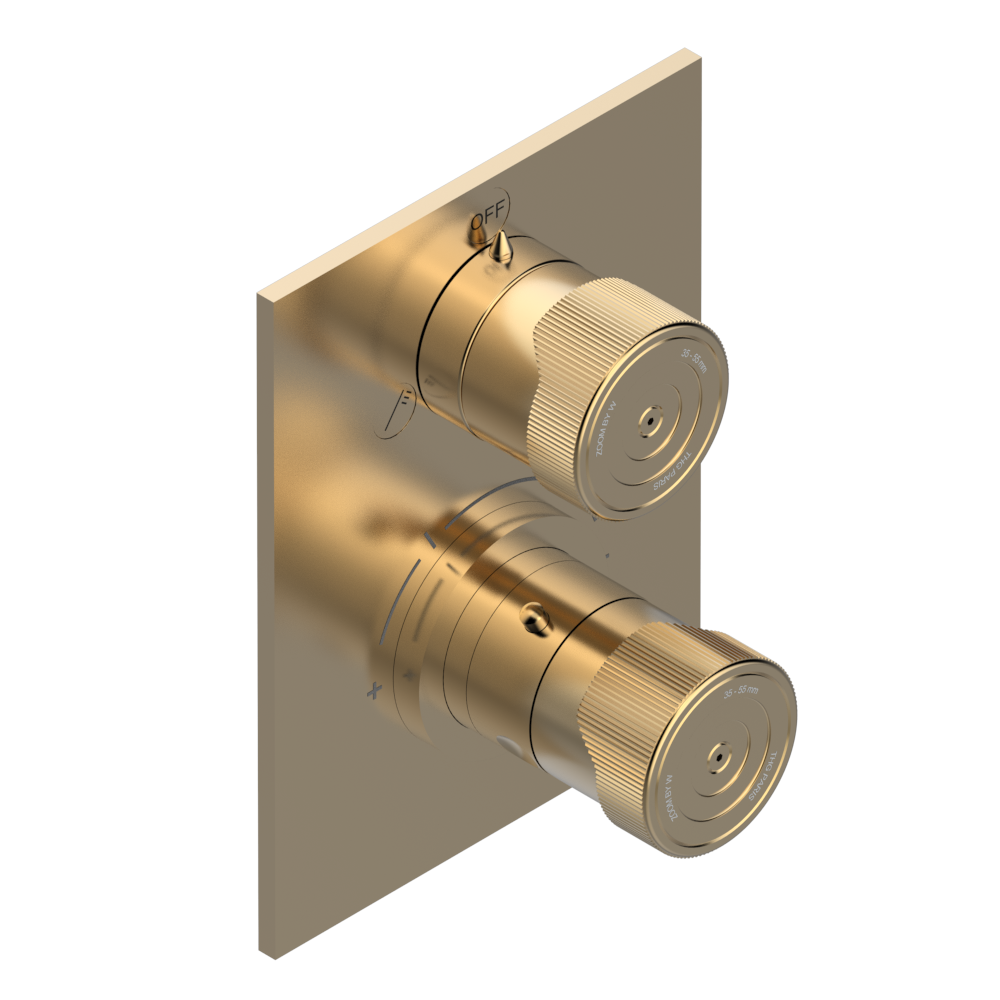 Set de finition THG pour douche thermostatique à encastrer 2 fonctions avec inverseur - Collection "Zoom.5" — vue 5