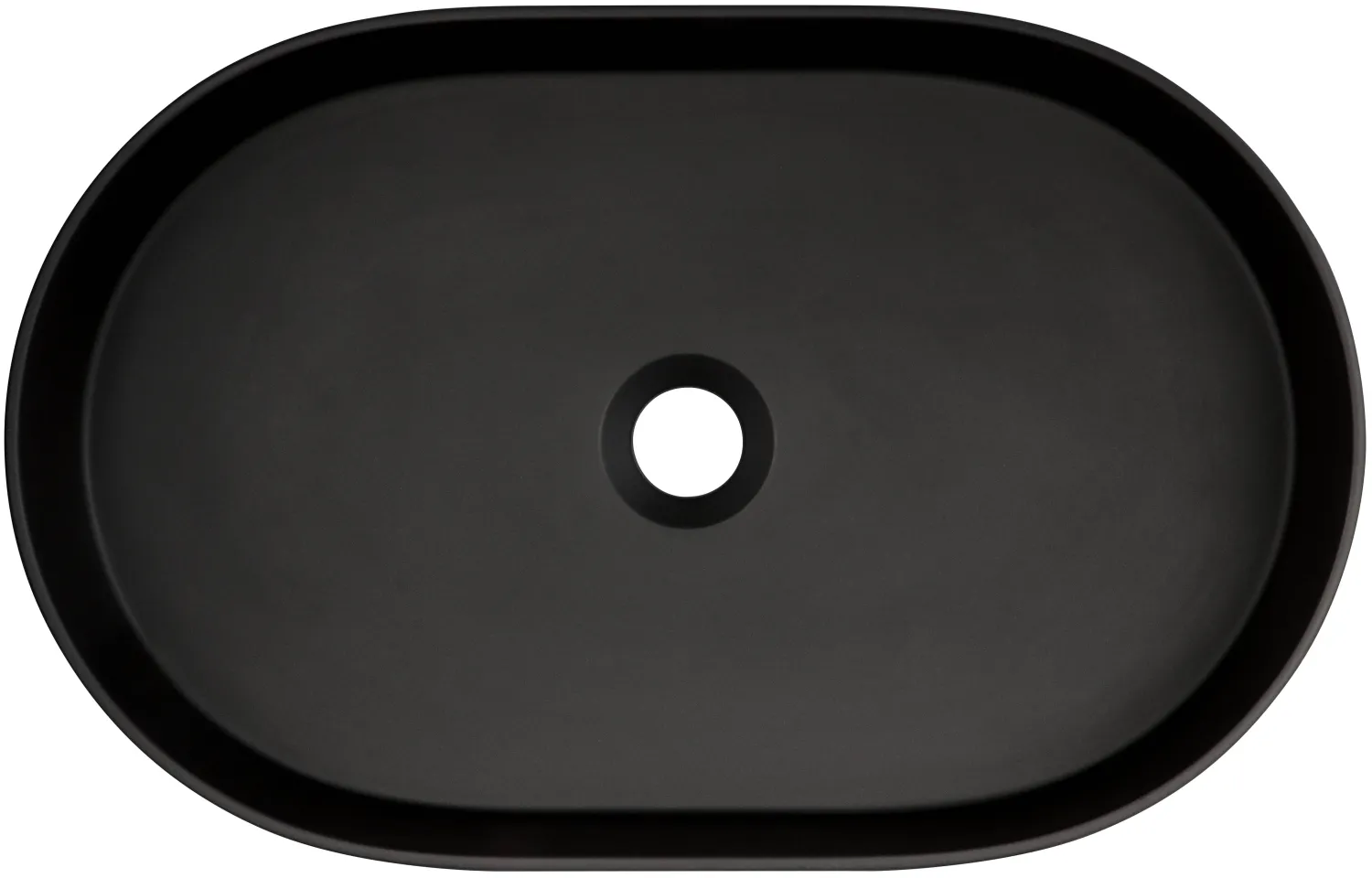 Vasque à poser ovale Deante Silia 55 x 35 cm en noir mat — vue 3
