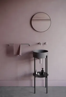 Vasque à poser ronde Deante Silia 36 cm en anthracite métallisé
