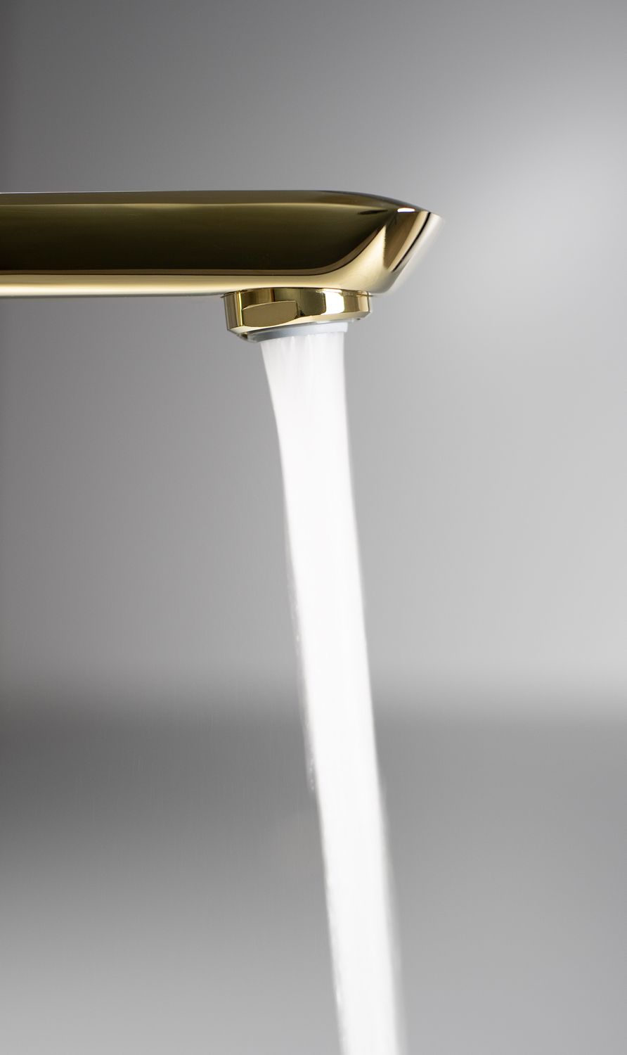 Mitigeur de lavabo rehaussé Deante Arnika sans bonde en PVD doré poli — vue 2