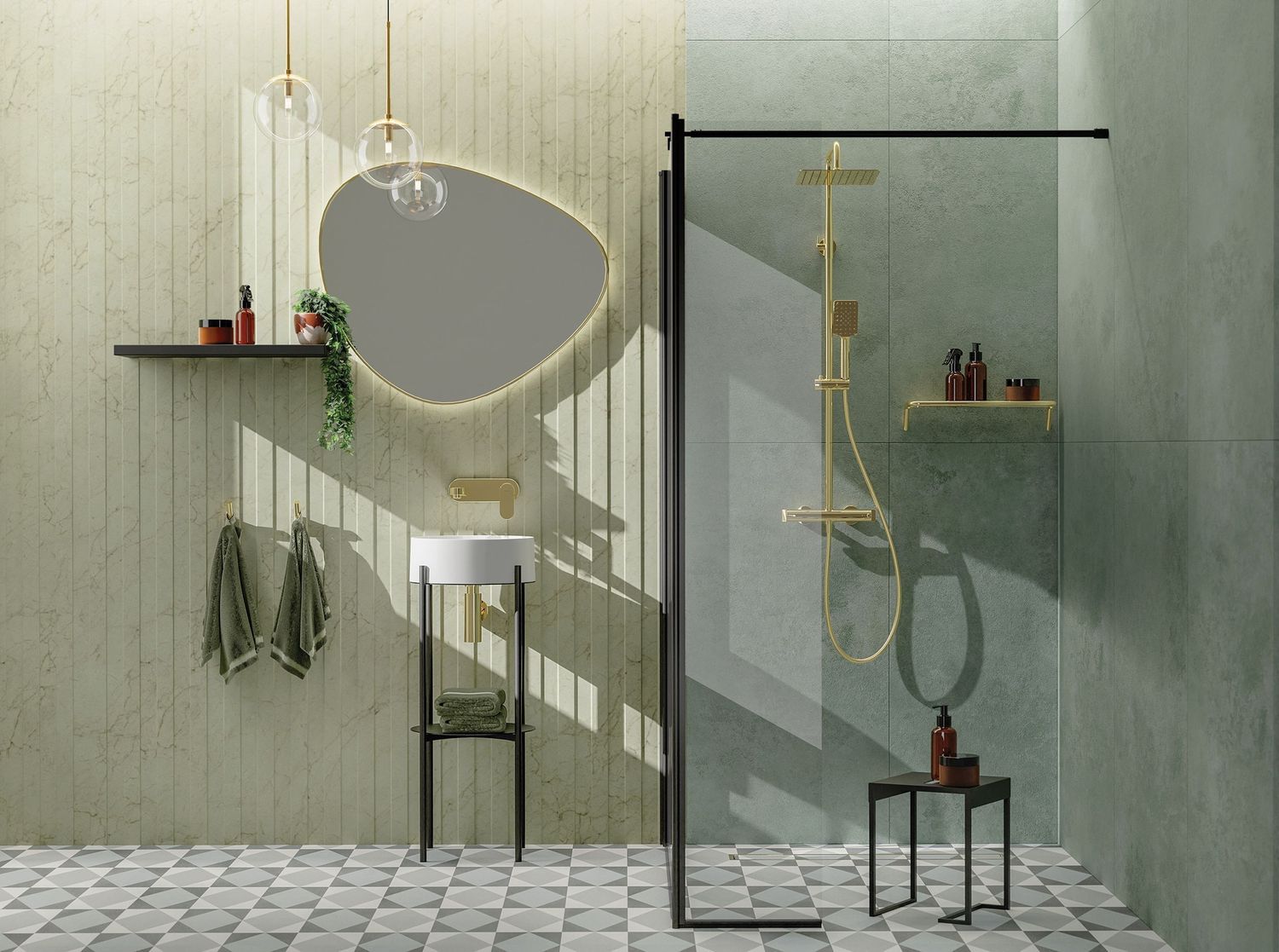 Polished Gold PVD Round Sink Trap by Deante