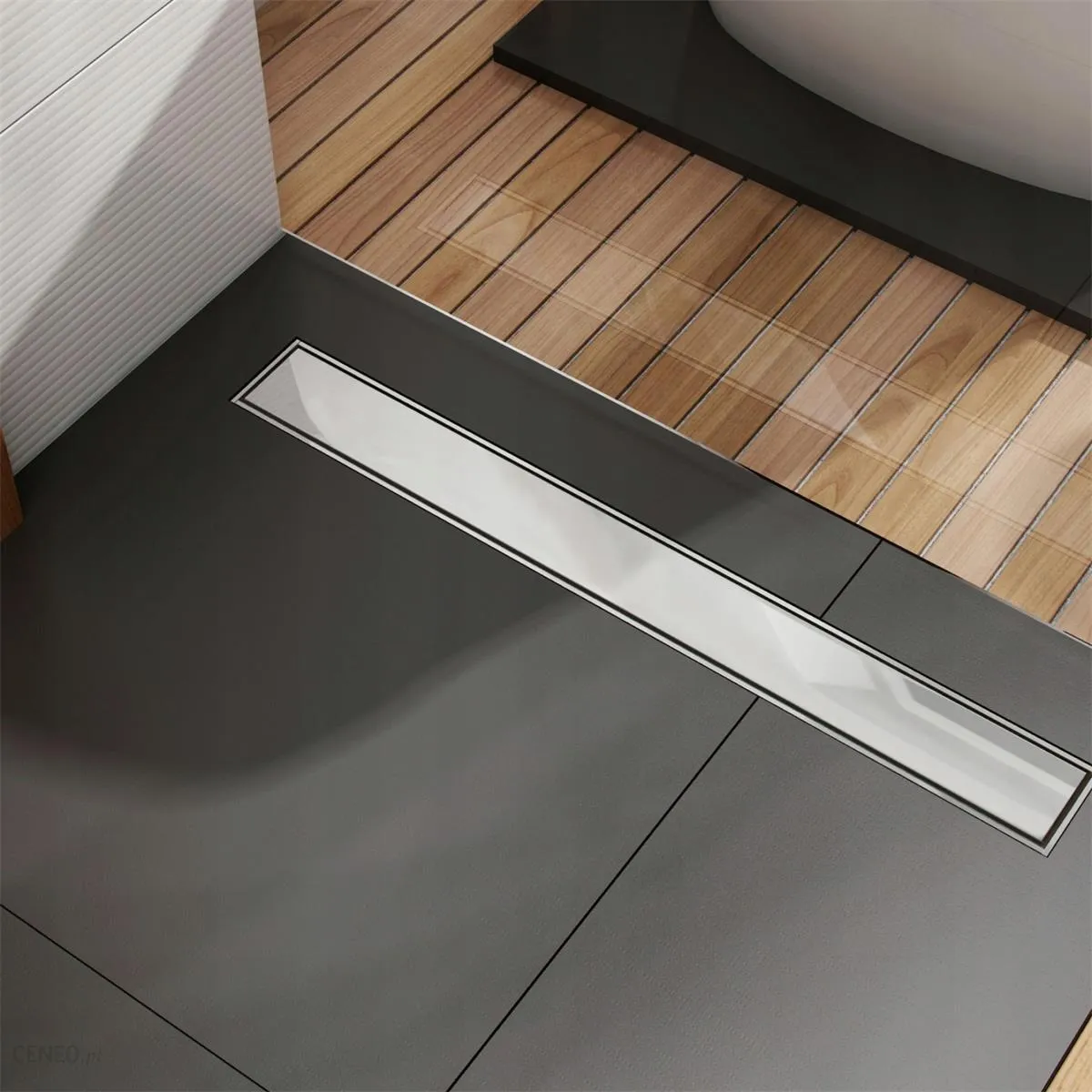 Canivelle de douche Deante 70 cm avec grille réversible prêt à carreler​ ou en acier inoxydable brossé - débit d'évacuation 36 L/min - vue 3