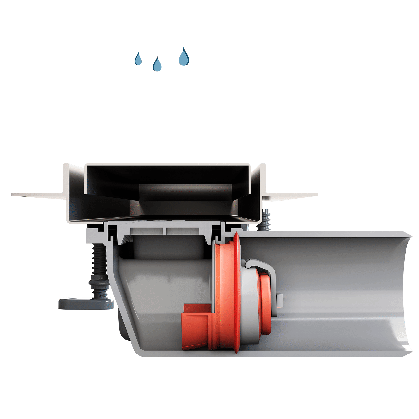 Canivelle de douche Deante 70 cm avec grille réversible prêt à carreler ou en acier inoxydable brossé - débit d'évacuation 36 L/min — vue 5
