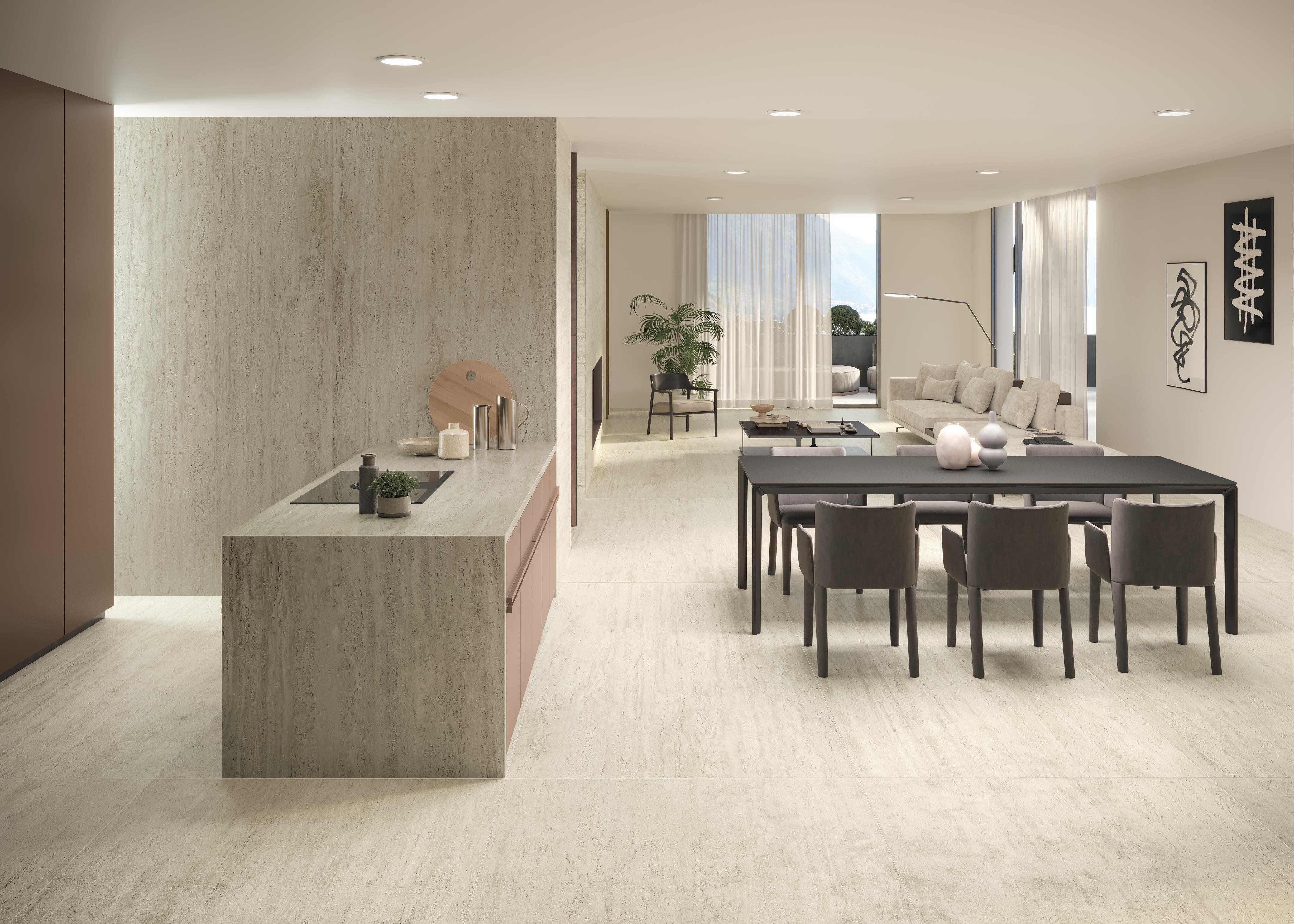 Grès cérame Marvel Travertine White Vein Grip 60 x 120 cm - Atlas Concorde - vue 3