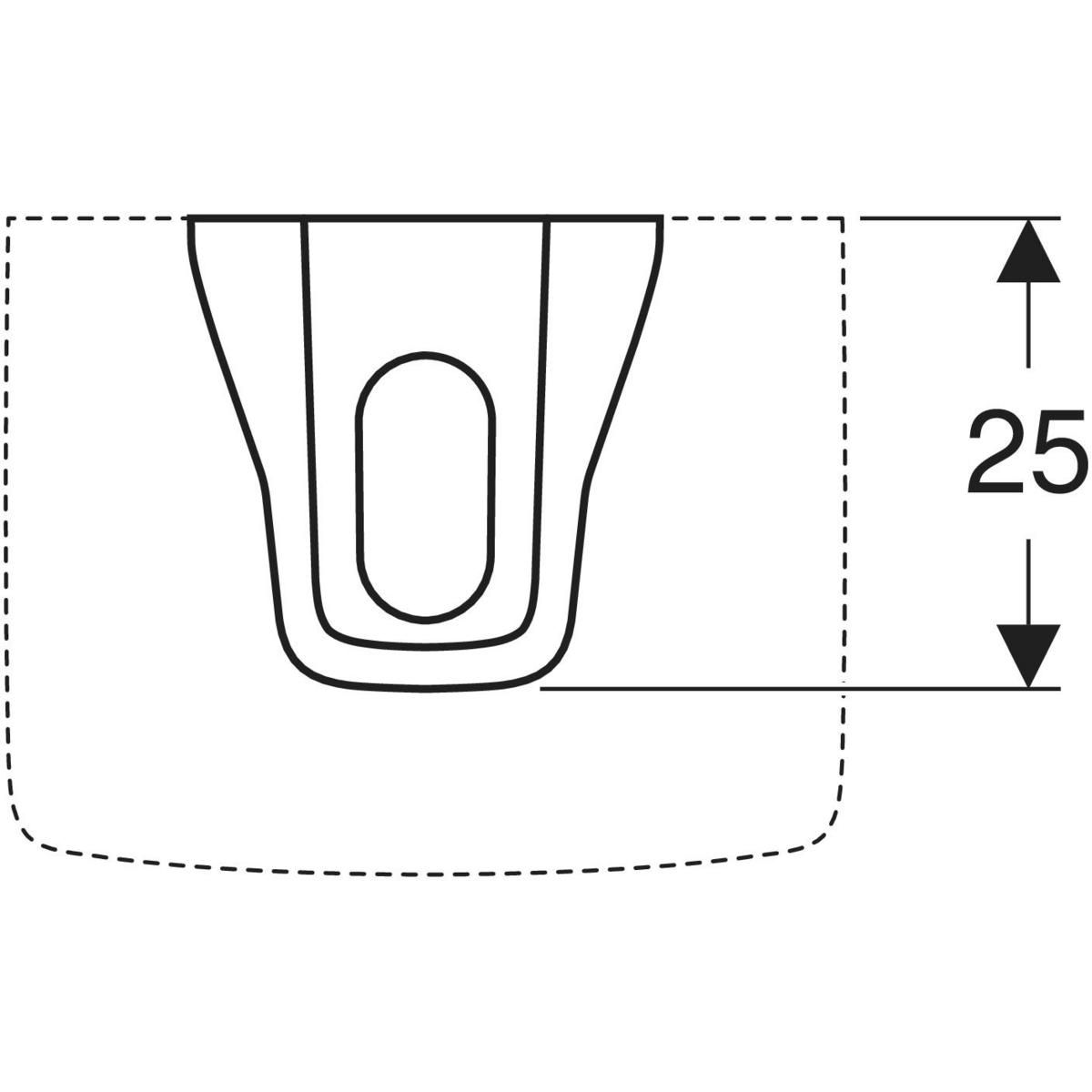 Cache-siphon Geberit Selnova square — vue 3