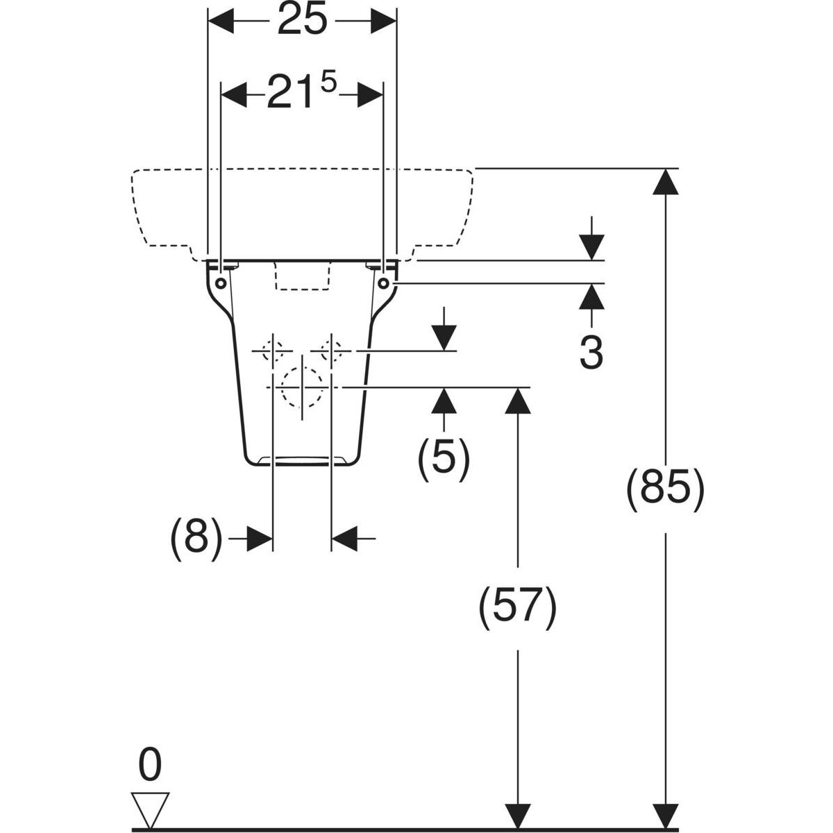 Cache-siphon Geberit Selnova square — vue 4