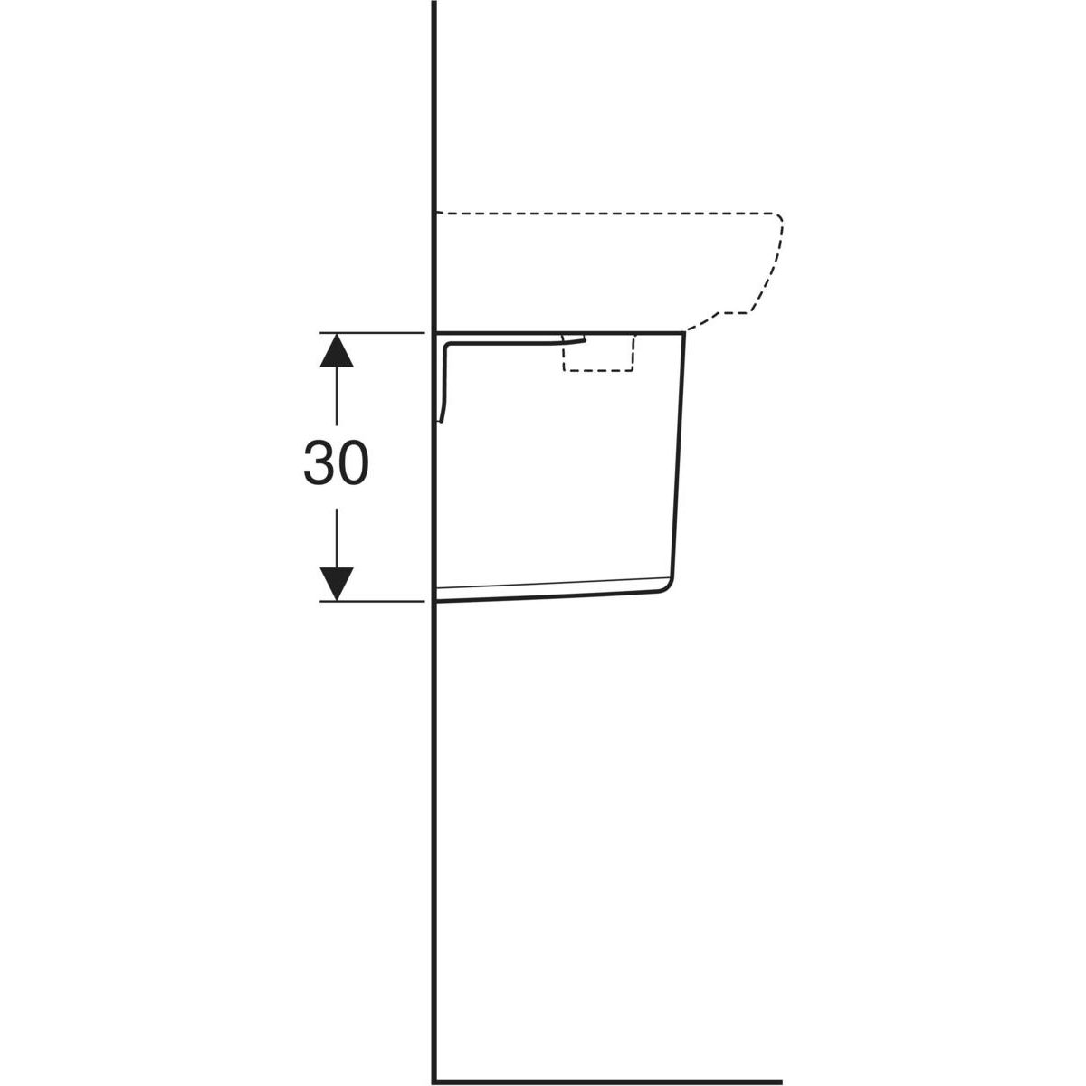 Cache-siphon Geberit Selnova square — vue 5