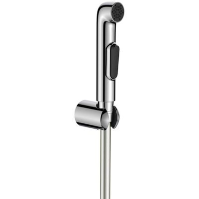 Deante chromé douchette hygiénique pour WC avec support et flexible.