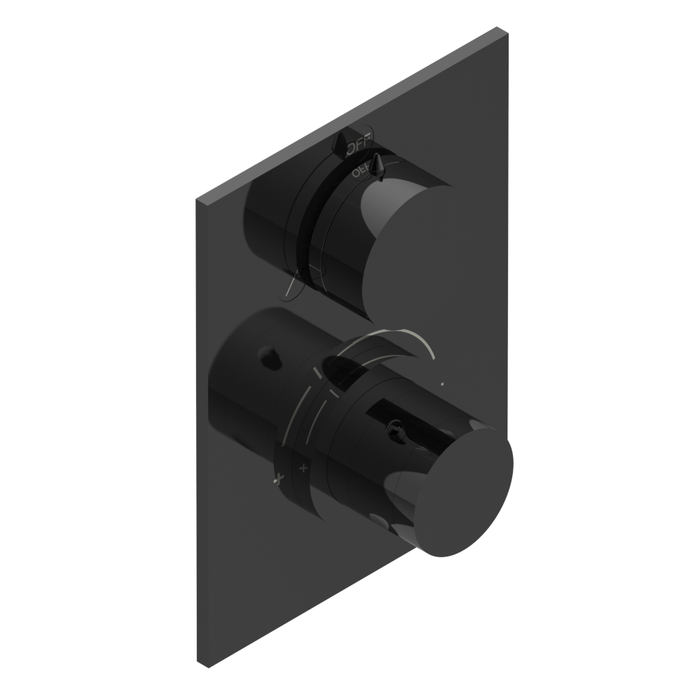 Set de finition THG pour douche thermostatique à encastrer 2 fonctions avec inverseur - Collection "Yoko"