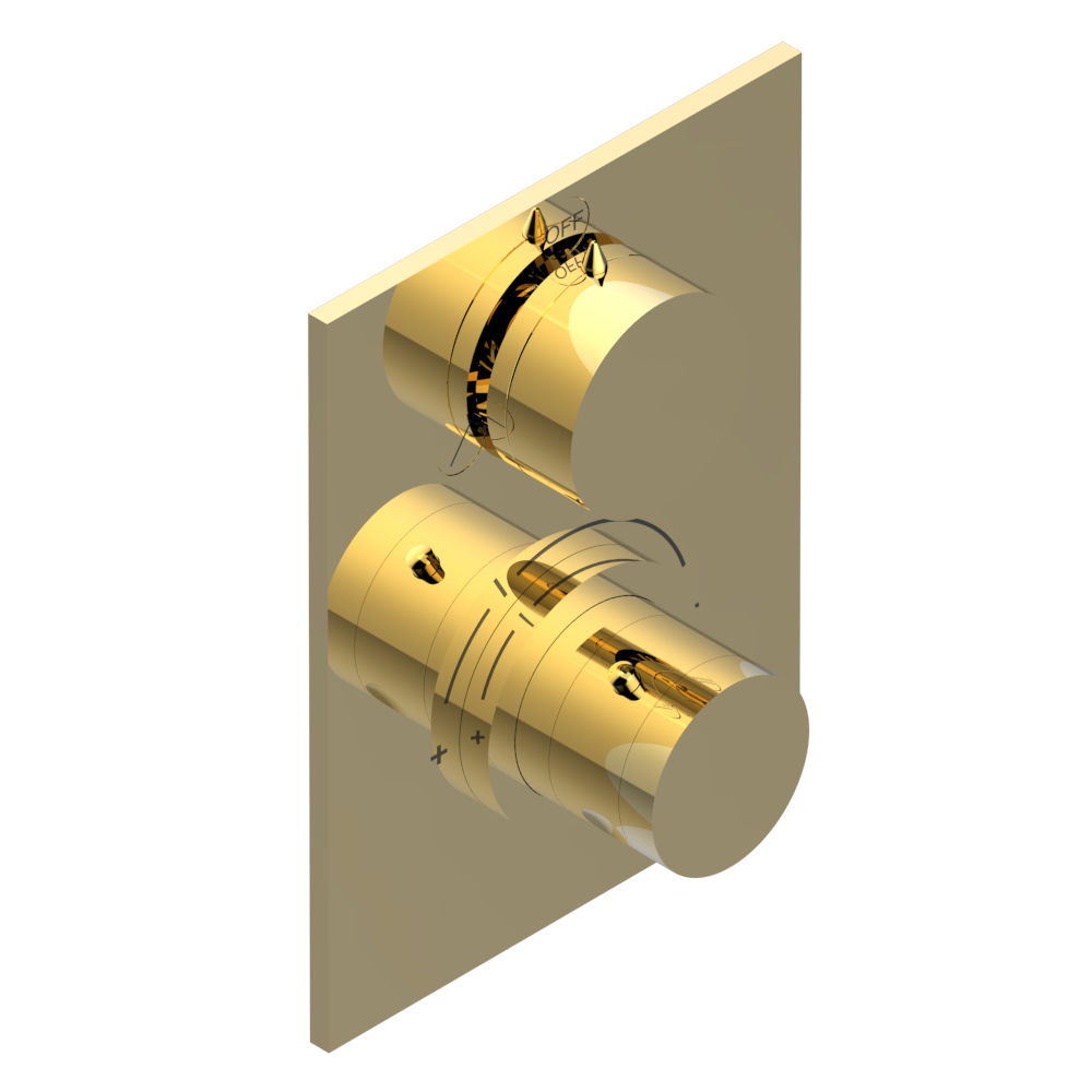 Set de finition THG pour douche thermostatique à encastrer 2 fonctions avec inverseur - Collection "Yoko" — vue 3