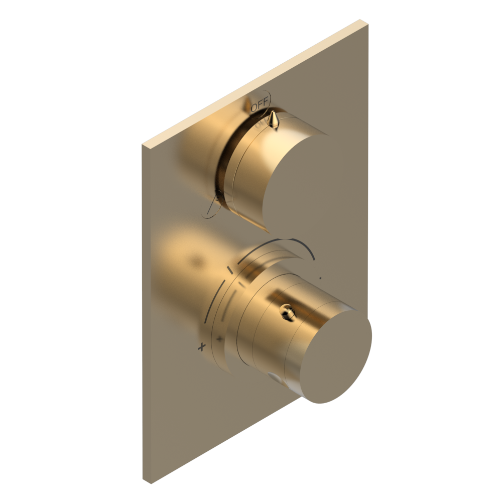 Set de finition THG pour douche thermostatique à encastrer 2 fonctions avec inverseur - Collection "Yoko" — vue 5