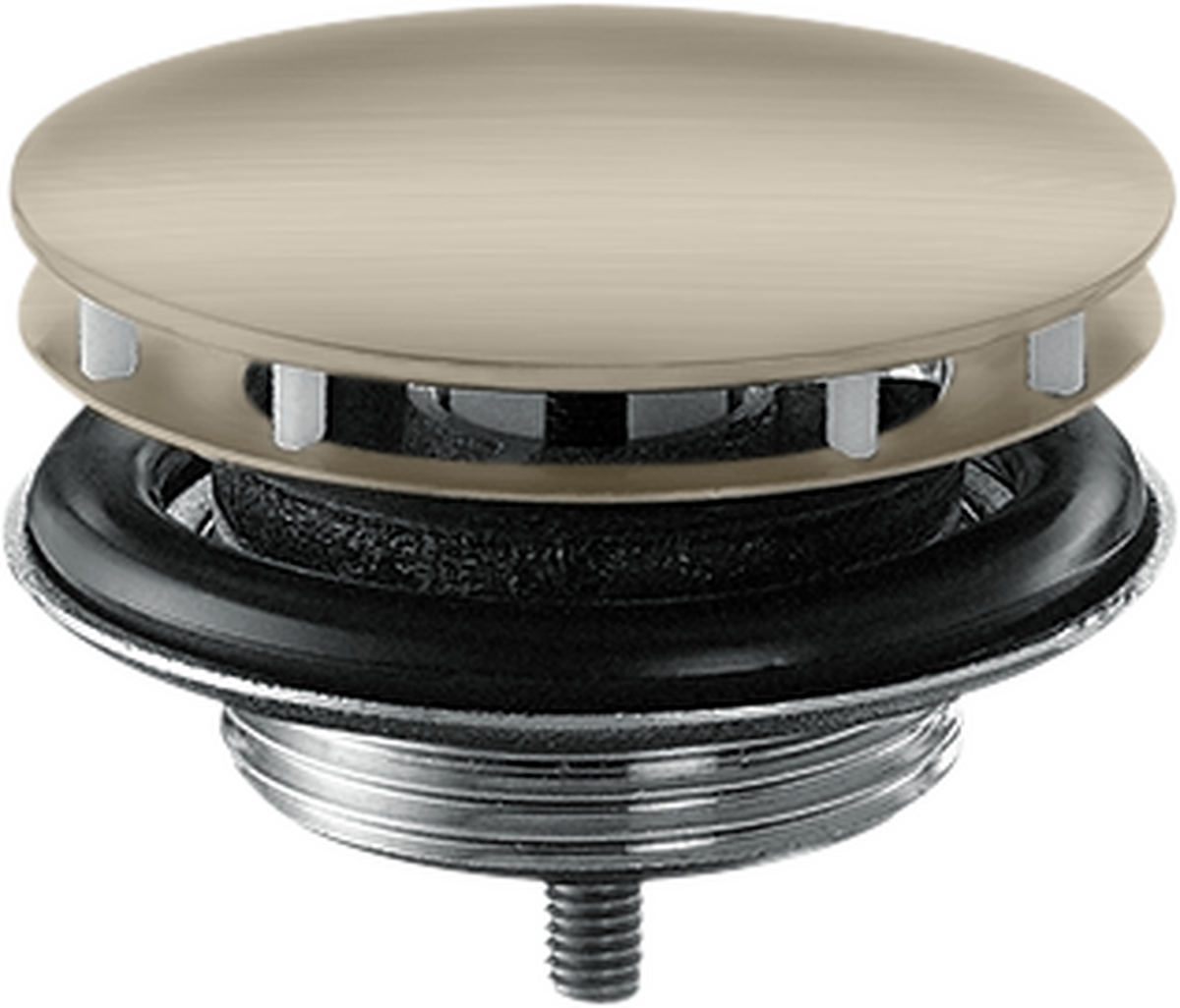 Bonde de lavabo Axor à écoulement libre en nickel brossé