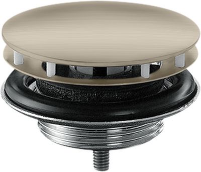 Bonde de lavabo Axor à écoulement libre en nickel brossé