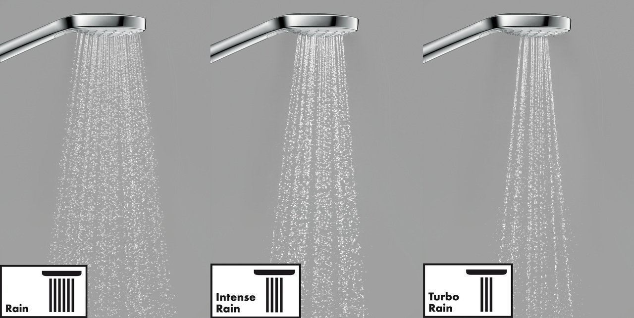 Barre de douche Hansgrohe avec douchette à main Croma Select E 3 jets EcoSmart et flexible Comfortflex — vue 4