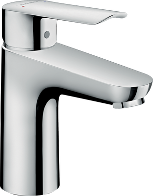 Mitigeur de lavabo Hansgrohe Logis E 100 en laiton chromé avec tirette et vidage