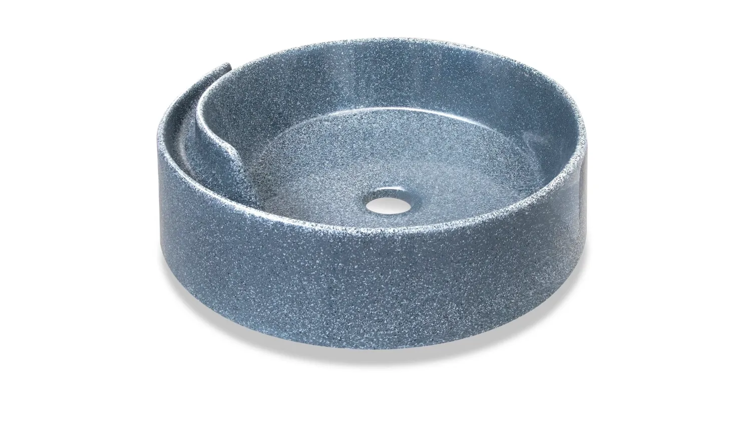 Bol à poser "Arobase" 40 cm granité gris — Vue produit 3