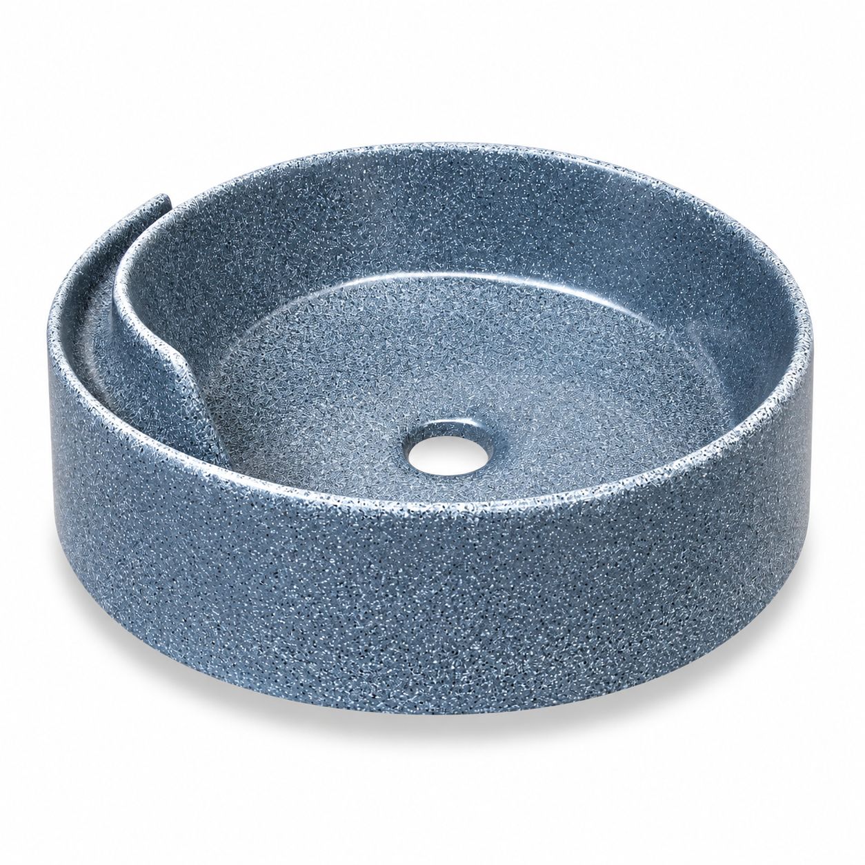 Bol à poser "Arobase" 40 cm granité gris — vue 2