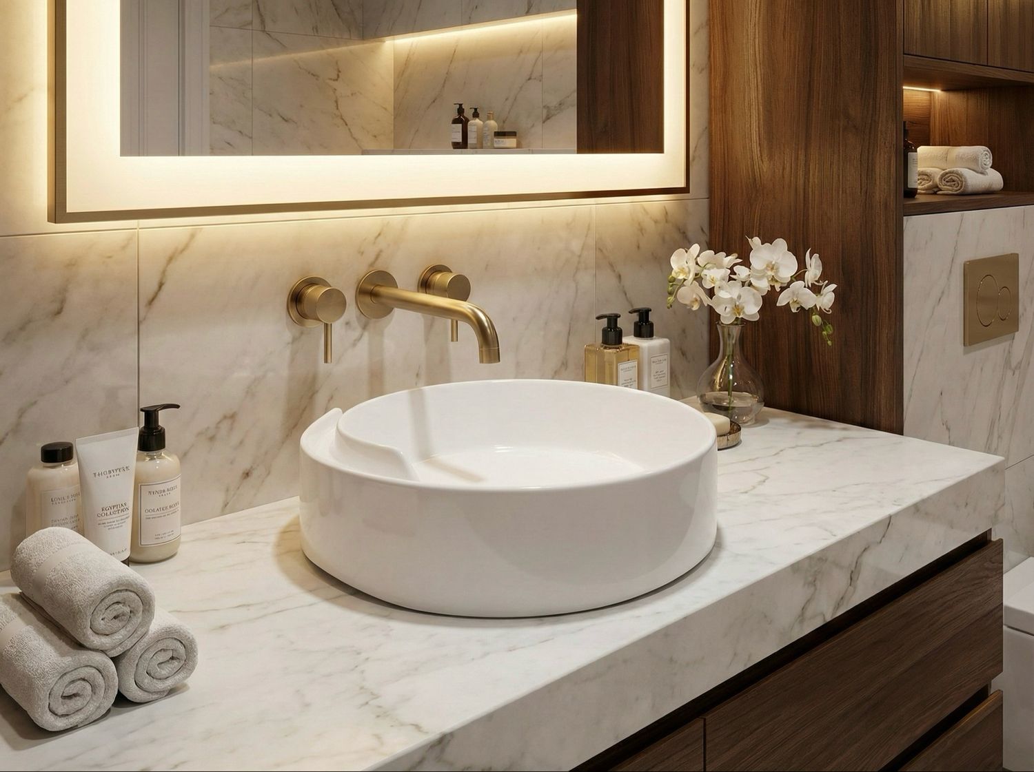 Countertop basin "Arobase" 40 cm in white — Product view 3