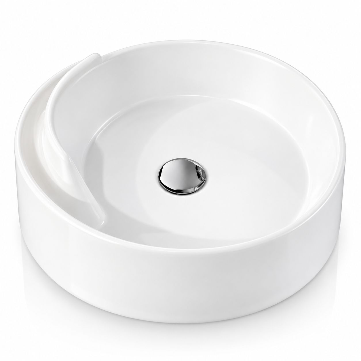 Bol à poser "Arobase" 40 cm en blanc — vue 5
