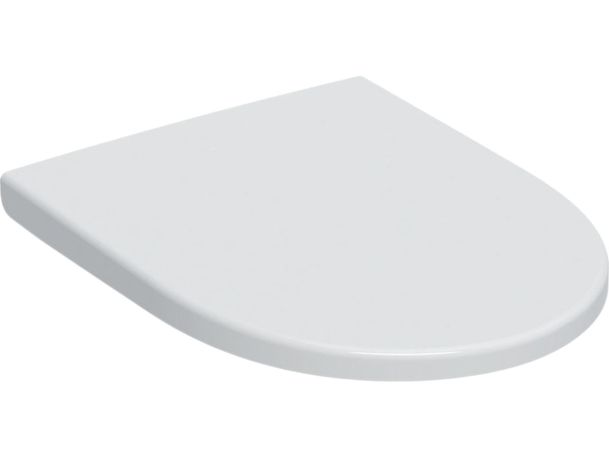 Abattant antibactérien WC Geberit iCon en blanc mat à abaissement automatique