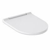 Abattant antibactérien WC Geberit One à abaissement automatique, cache blanc alpin