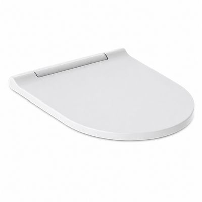 Abattant antibactérien WC Geberit One à abaissement automatique, cache blanc alpin