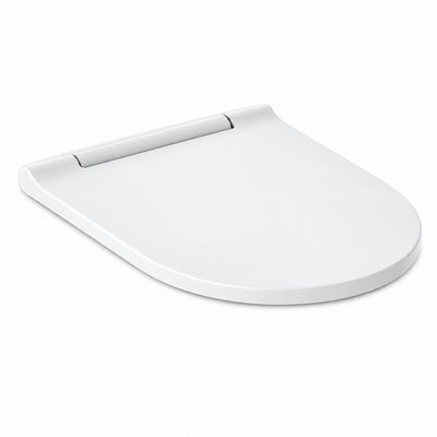 Abattant antibactérien WC Geberit One à abaissement automatique, cache blanc alpin