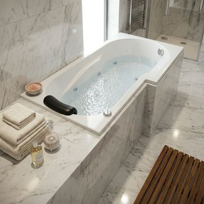 Twin Right Whirlpool Bathtub 160 x 85 cm