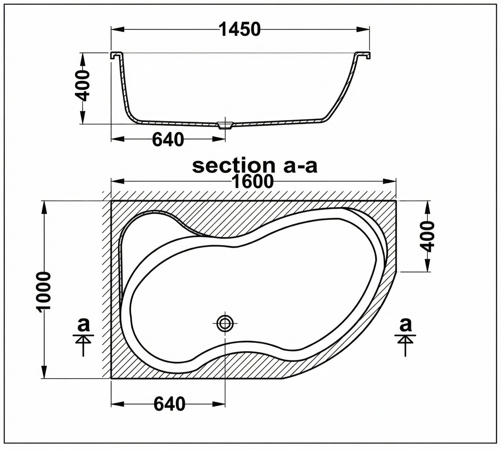 Baignoire Oasis gauche 160 x 100 cm - vue 7