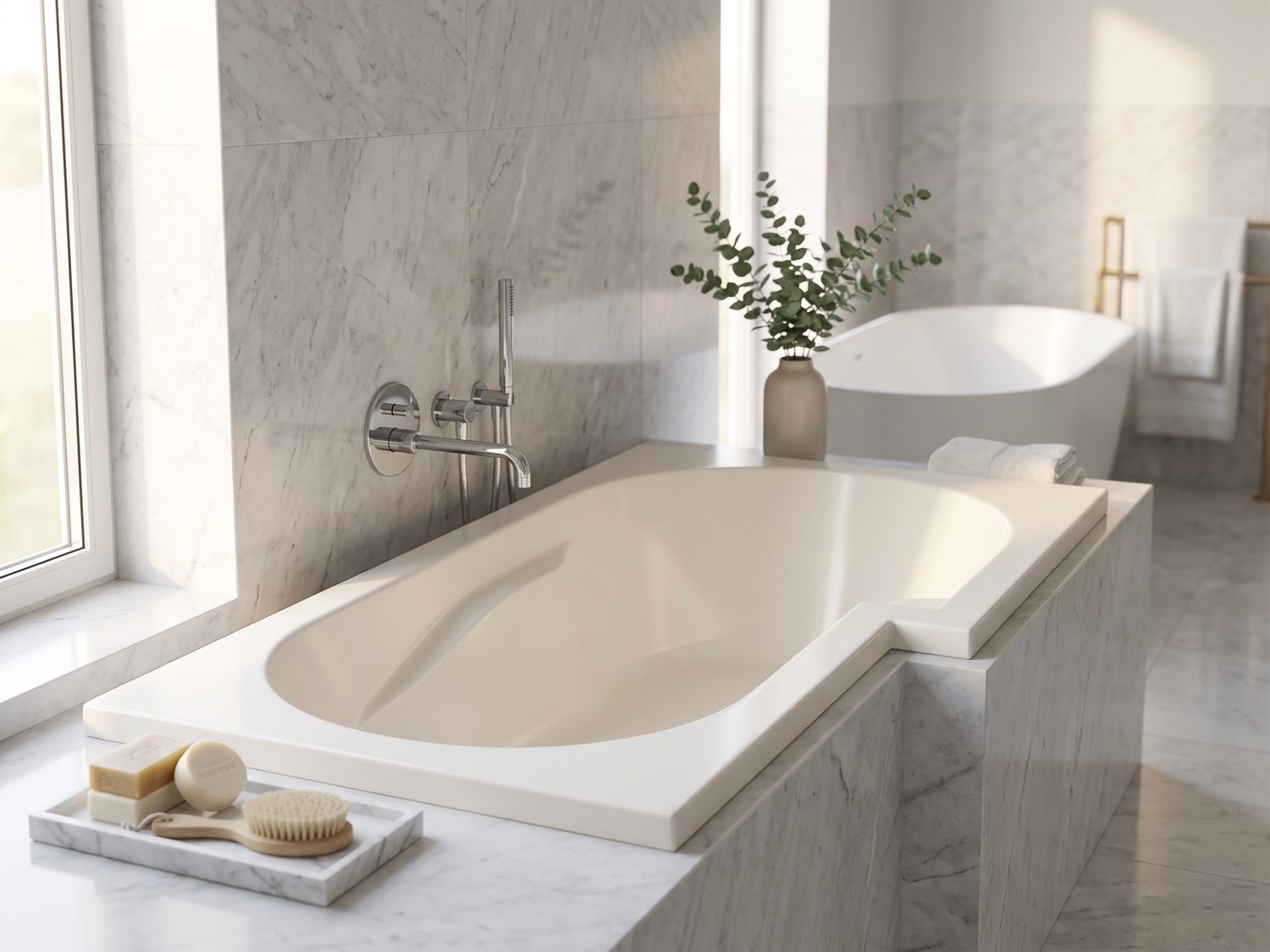Twin Bathtub 160 x 85 cm Right