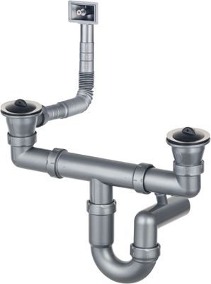 Vidage d'évier de cuisine Deante 2 bacs bondes standard