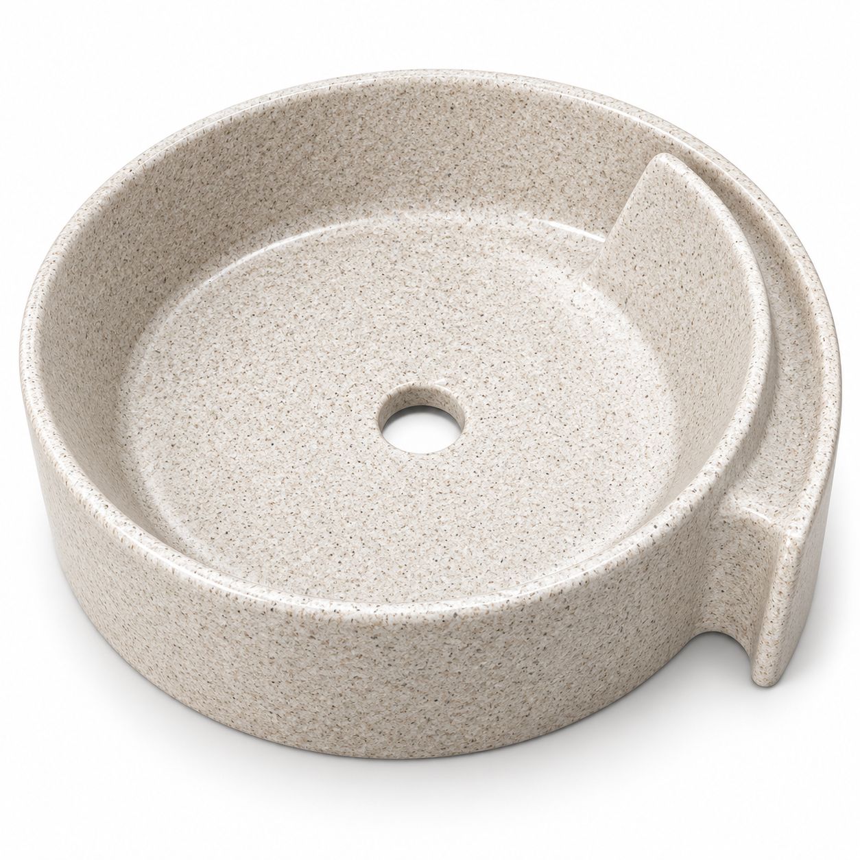 Bol à poser "Arobase" 40 cm granité corail — vue 3