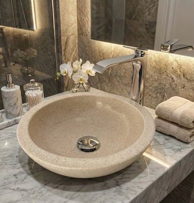 Bol à poser Bolero 44 cm granité corail