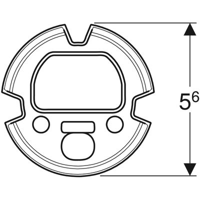 Geberit Sealing Kit for Piave and Brenta Washbasin Taps, Wall-Mounted, with Built-in Functional Module