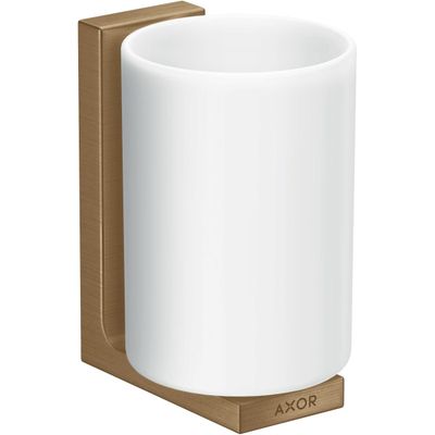 Porte-brosse à dents AXOR Universel Rectangulaire en bronze brossé