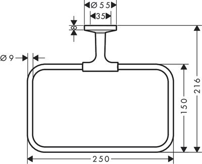 Anneau porte-serviettes Axor Universel Circulaire