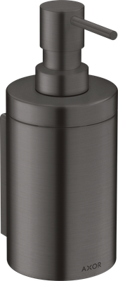 Distributeur de savon liquide Axor Universel Circulaire en noir chromé brossé
