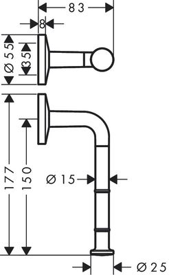 Porte-papier WC Axor Universel Circulaire
