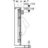 Bâti-support Geberit GIS pour urinoir, 114 cm, universel