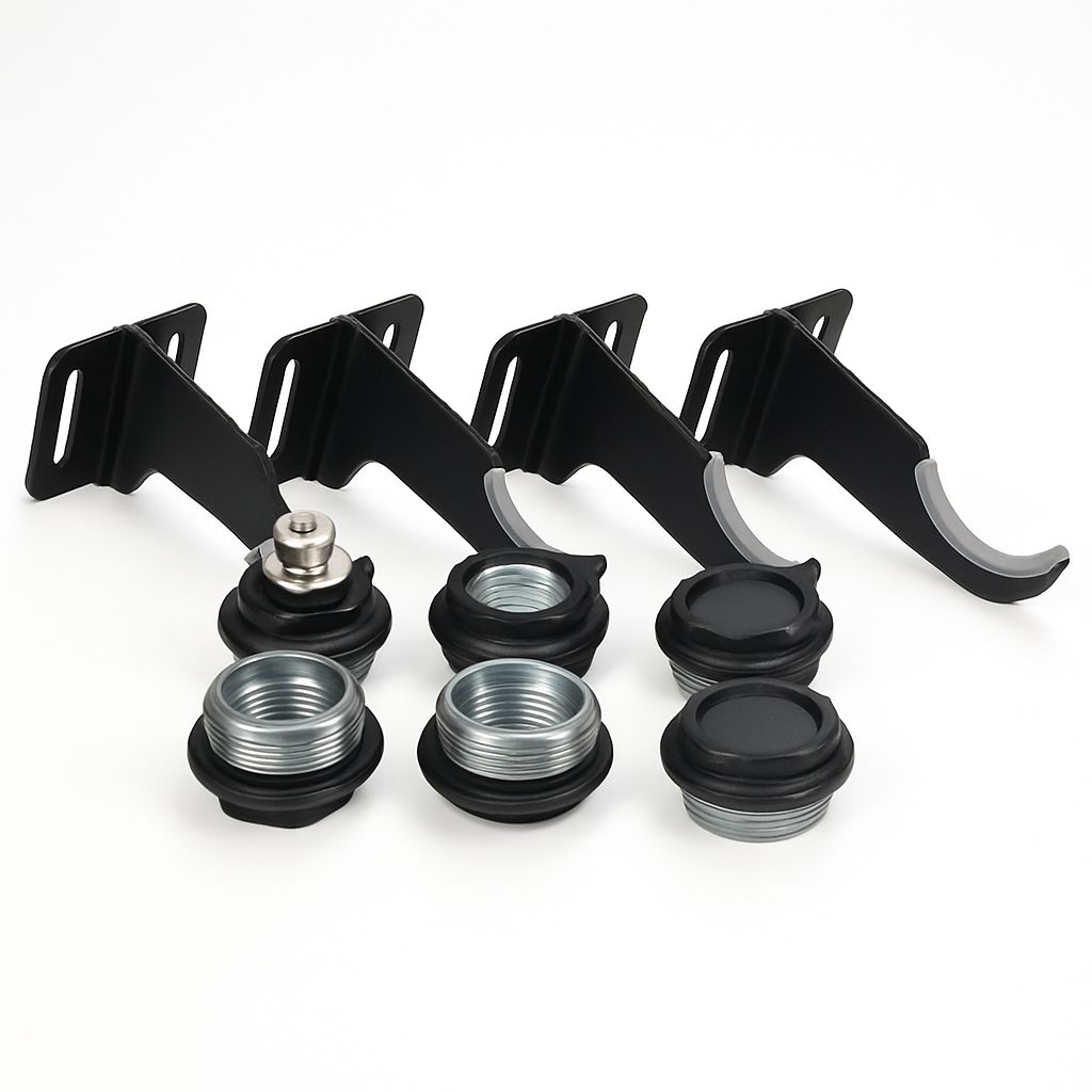 Kit de montage Fondital en noir mat pour radiateurs en aluminium